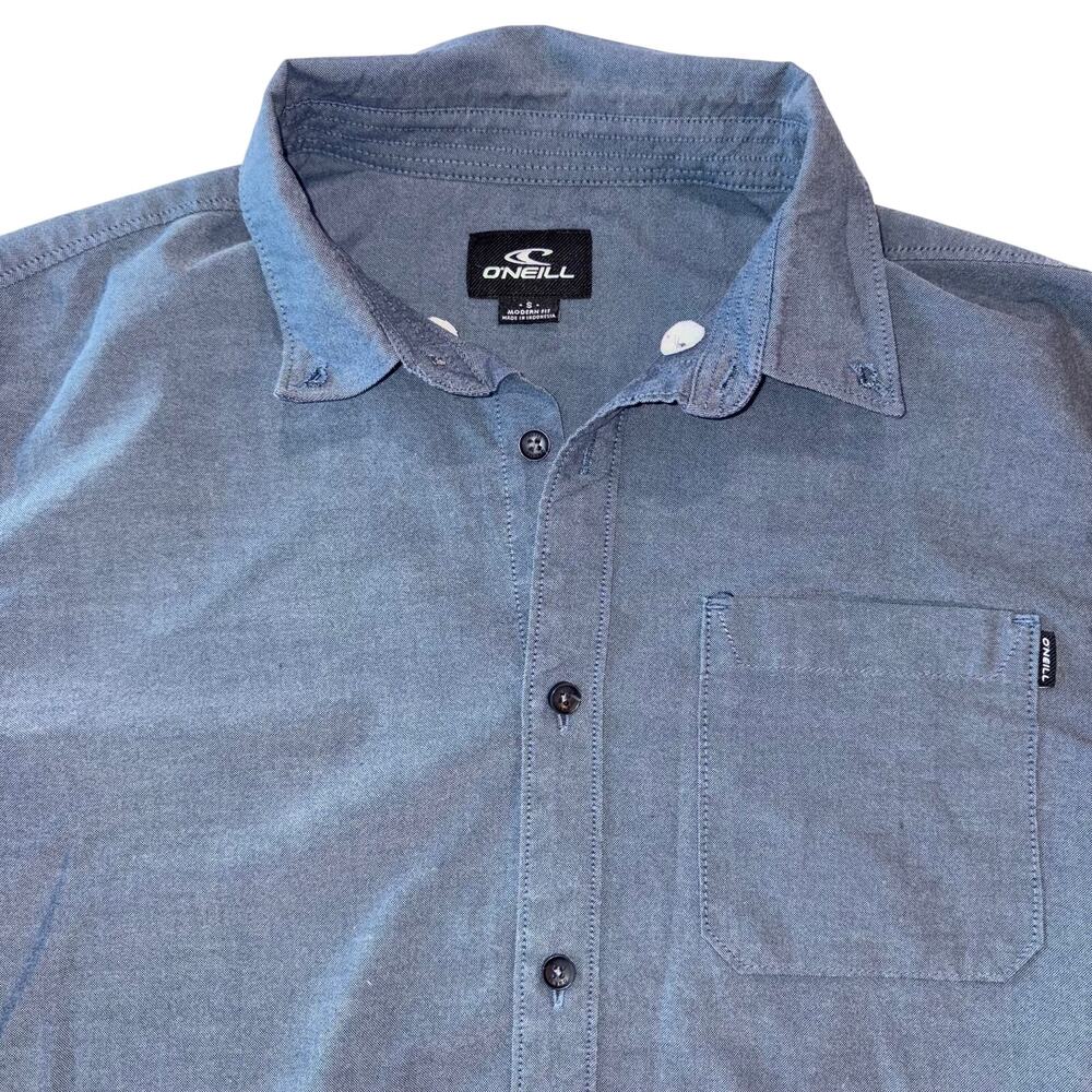 O'Neill Men's Stockton hybrid Long Sleeve Shirt Cadet Blue‎ small